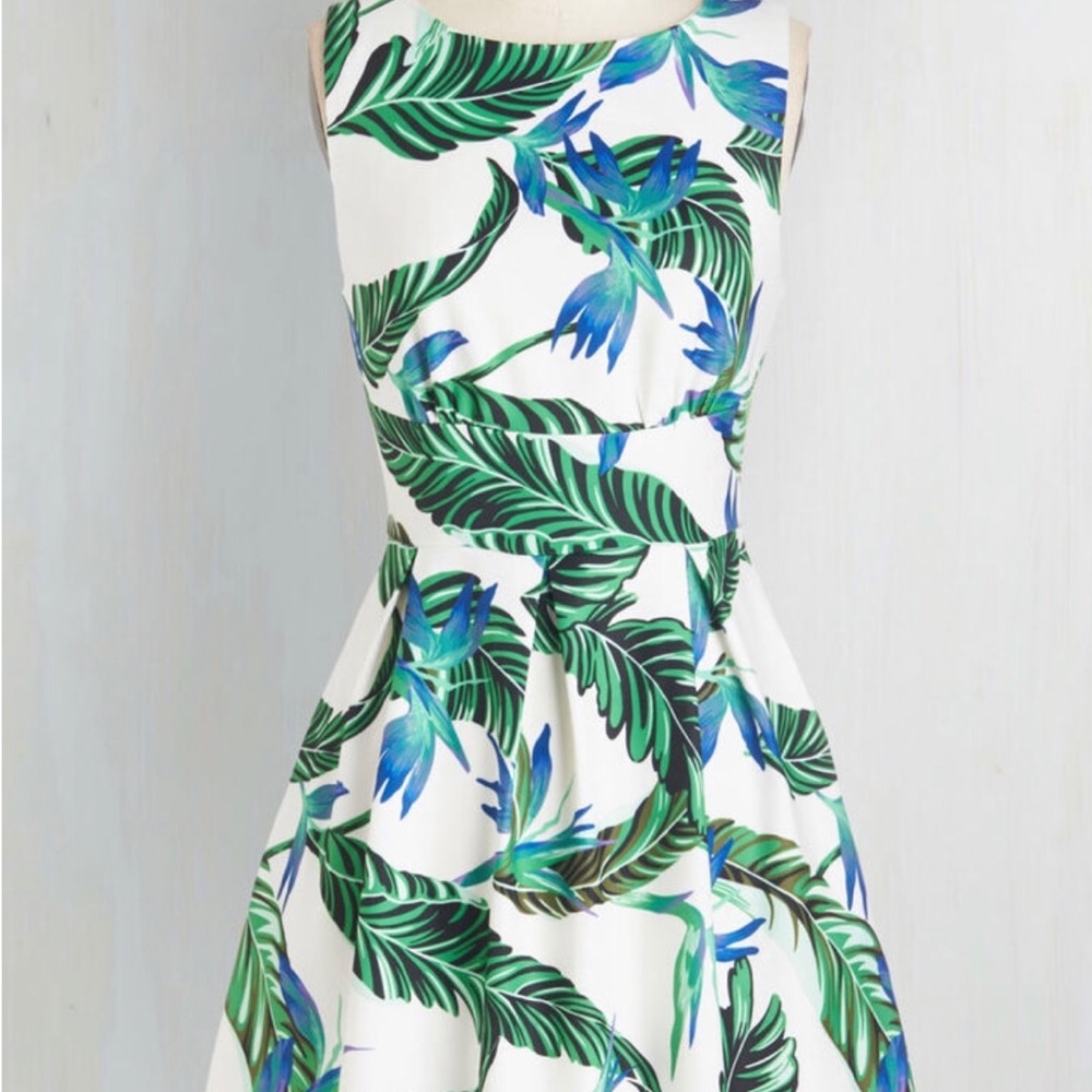 ModCloth Just So Frond of You (palm leaf) Dress